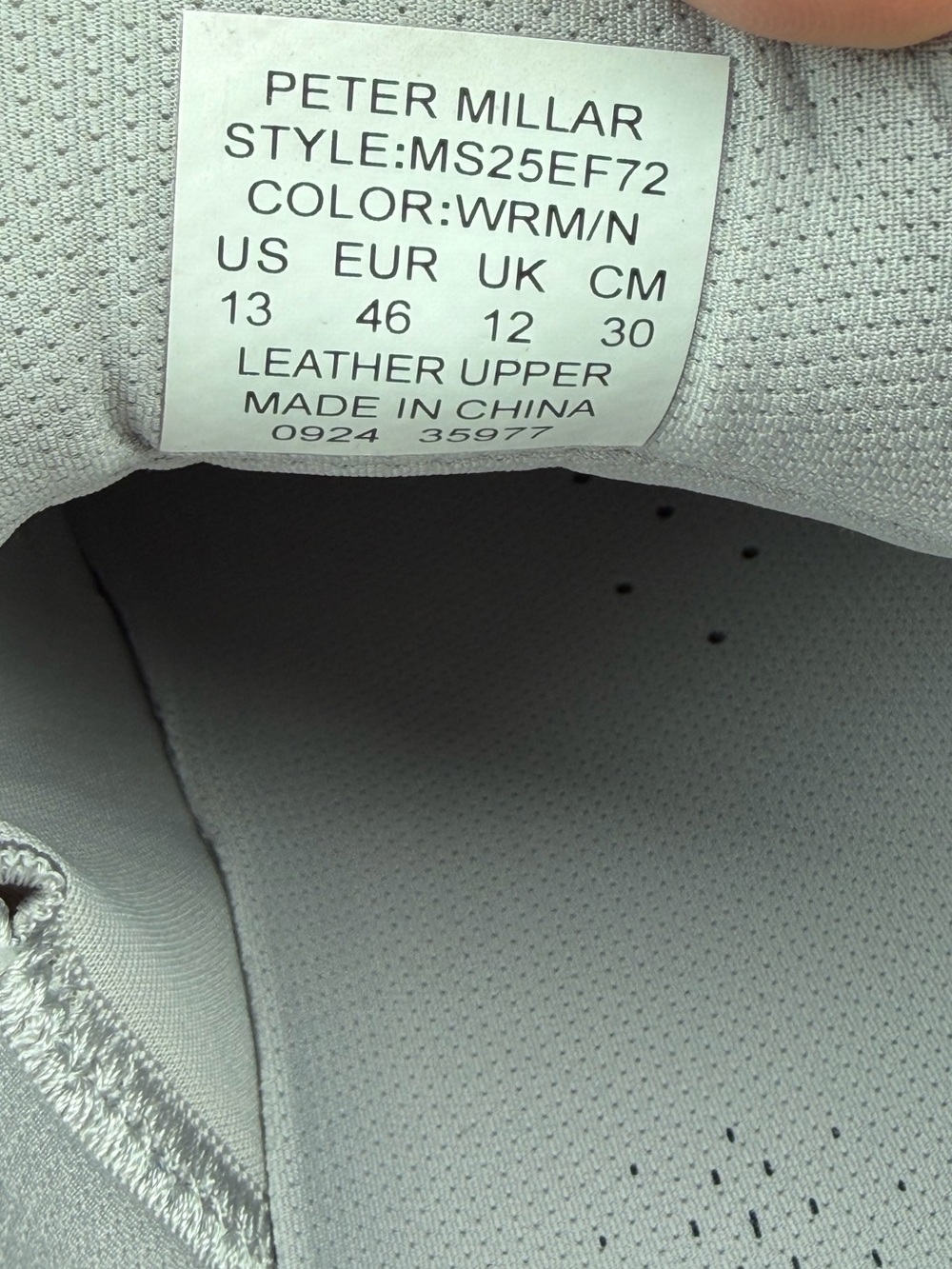 NEW Peter Millar Drift Leather Hybrid Course Golf Shoe: Warm Gray/Navy (Size 13) - Picture 7 of 15